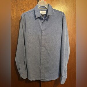 Men's Blue Button-Up Shirt